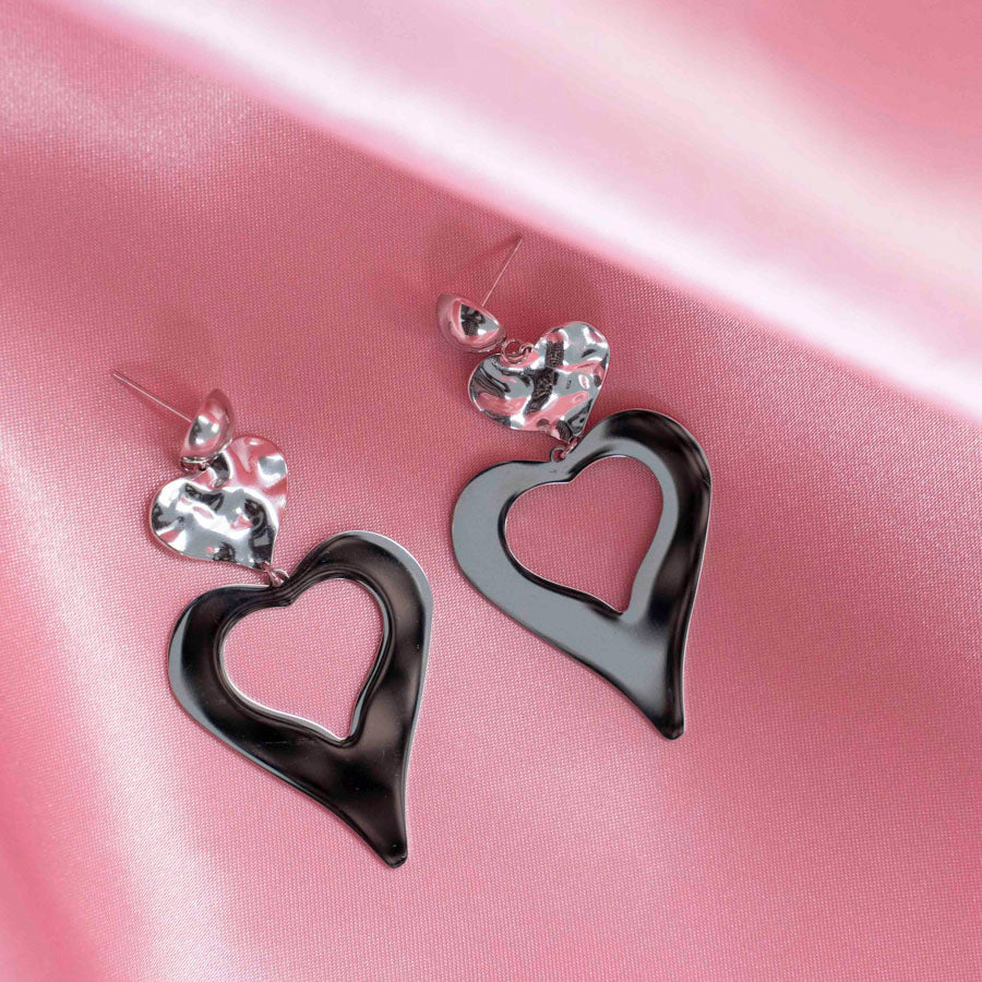 Hartvormige oorbellen gemaakt van Stainless Steel