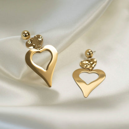 Luxe goudkleurige oorbellen die gemaakt zijn van Stainless Steel